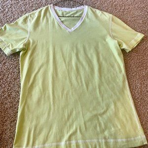 Lululemon 5 Year Basic V-Neck Tee, Lime, Size M